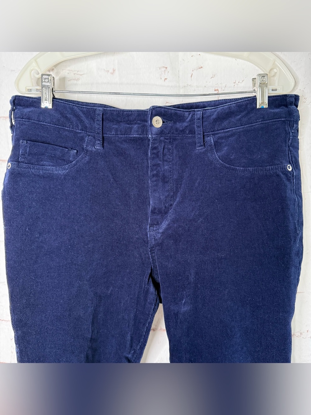 ANTHROPOLOGIE PILCRO Plus Size 32 High Rise Skinny Navy Corduroy 35โ Waist Jeans - Picture 14 of 16